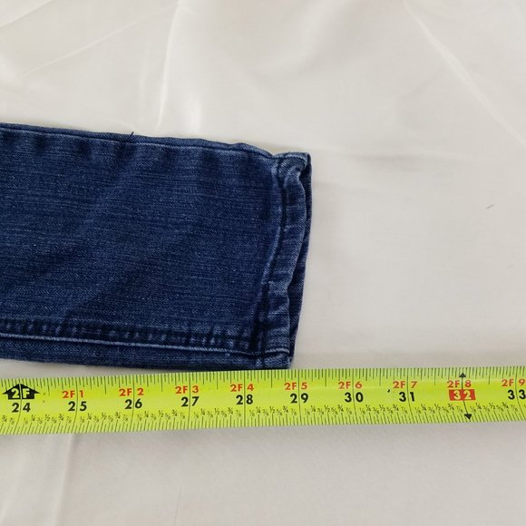 Rue 21 Jeans Juniors Size 1 Mid Rise Double Button Jegging Dark Wash Blue Denim - Picture 9 of 15